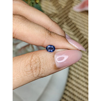 0.75 Ct. Purplish Blue Sapphire from Madagascar Life Style