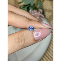 0.68 Ct. Blue Sapphire from Madagascar Life Style