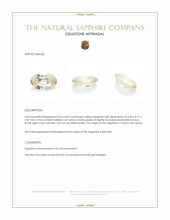 0.66 Ct. Yellow Sapphire from Ceylon (Sri Lanka) Appraisal