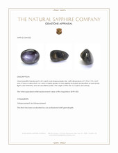 4.32 Ct. Purple Star Sapphire from Ceylon (Sri Lanka) Appraisal