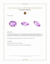 2.01 Ct. Purple Sapphire from Madagascar Appraisal