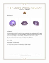 0.47 Ct. Pinkish Purple Star Sapphire from Ceylon (Sri Lanka) Appraisal