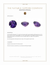 1.55 Ct. Bluish Purple Sapphire from Madagascar Appraisal