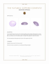 0.34 Ct. Pinkish Purple Cabochon Sapphire from Ceylon (Sri Lanka) Appraisal