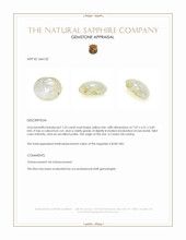 1.52 Ct. Yellow Star Sapphire from Ceylon (Sri Lanka) Appraisal