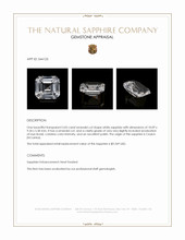 5.05 Ct. White Sapphire from Ceylon (Sri Lanka) Appraisal