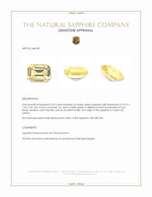 4.59 Ct. Yellow Sapphire from Ceylon (Sri Lanka) Appraisal