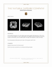 2.01 Ct. White Sapphire from Ceylon (Sri Lanka) Appraisal