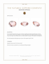 2.04 Ct. Purplish Pink Sapphire from Madagascar Appraisal