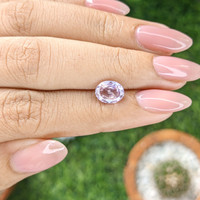 2.04 Ct. Purplish Pink Sapphire from Madagascar Life Style