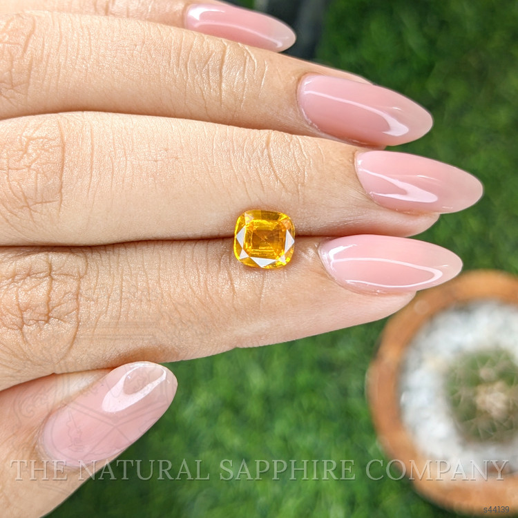 1.55 Ct. Yellowish Orange Sapphire from Ceylon (Sri Lanka)
