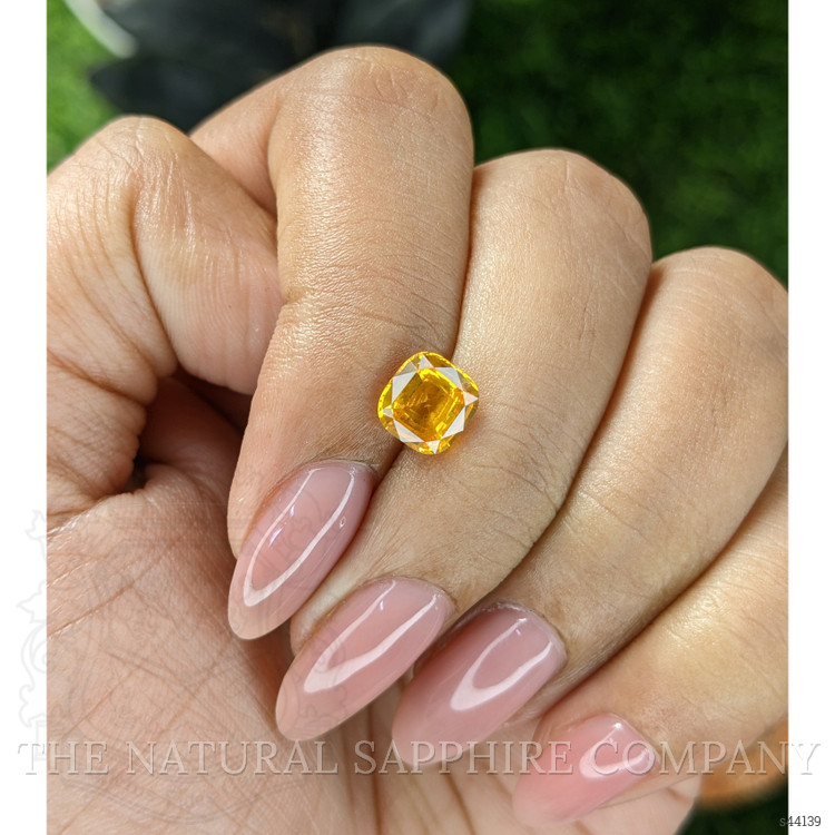 1.55 Ct. Yellowish Orange Sapphire from Ceylon (Sri Lanka)