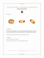 0.68 Ct. Peach Sapphire from Ceylon (Sri Lanka) Appraisal