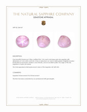 3.24 Ct. Pink Star Sapphire from Ceylon (Sri Lanka) Appraisal
