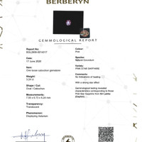 3.24 Ct. Pink Star Sapphire from Ceylon (Sri Lanka) Scan Report