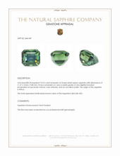 10.53 Ct. Bluish Green Sapphire from Africa Appraisal