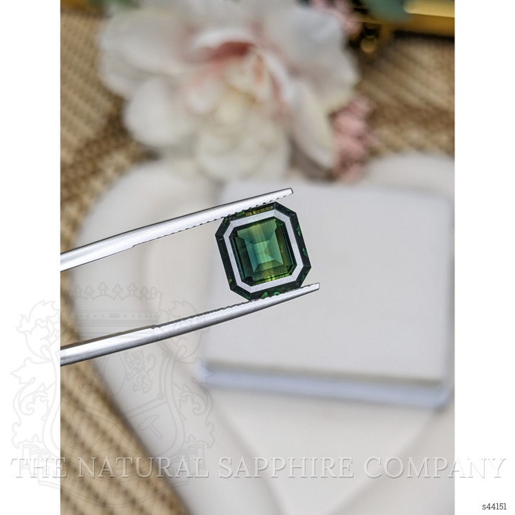 5.24 Ct. Bluish Green Sapphire from Ceylon (Sri Lanka)