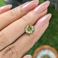 2.10 Ct. Greenish Yellow Sapphire from Ceylon (Sri Lanka) Life Style