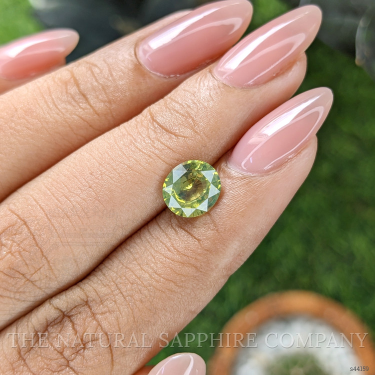 2.10 Ct. Greenish Yellow Sapphire from Ceylon (Sri Lanka)