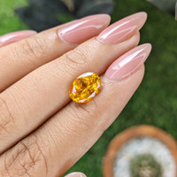 2.96 Ct. Yellowish Orange Sapphire from Ceylon (Sri Lanka) Life Style