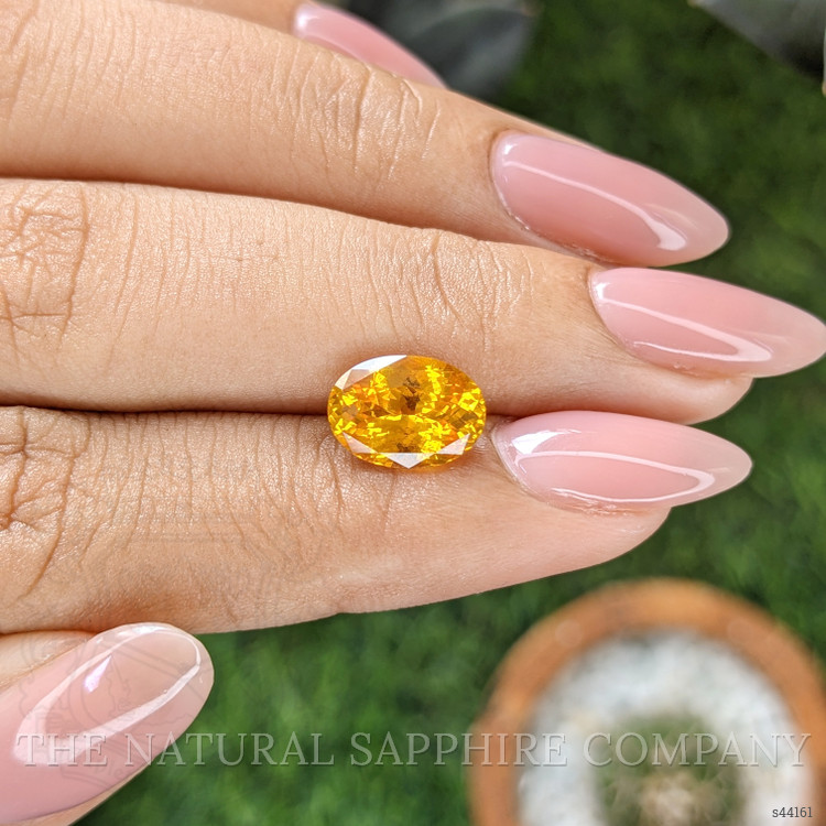 2.96 Ct. Yellowish Orange Sapphire from Ceylon (Sri Lanka)
