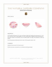 4.39 Ct. Purplish Pink Sapphire from Ceylon (Sri Lanka) Appraisal