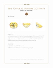 2.50 Ct. Yellow Sapphire from Ceylon (Sri Lanka) Appraisal