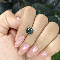 2.53 Ct. Bluish Green Sapphire from Madagascar Life Style