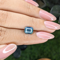 2.00 Ct. Greenish Blue Sapphire from Madagascar Life Style