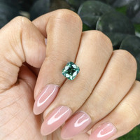 2.00 Ct. Bluish Green Sapphire from Madagascar Life Style