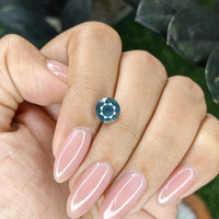 2.19 Ct. Bluish Green Sapphire from Madagascar Life Style