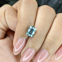 2.10 Ct. Bluish Green Sapphire from Madagascar Life Style