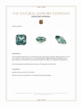 2.53 Ct. Bluish Green Sapphire from Madagascar Appraisal