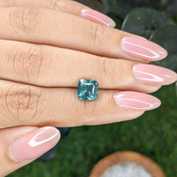 2.53 Ct. Bluish Green Sapphire from Madagascar Life Style