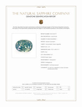 2.51 Ct. Bluish Green Sapphire from Madagascar Scan Report