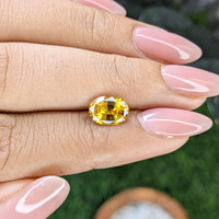 1.83 Ct. Orangish Yellow Sapphire from Ceylon (Sri Lanka) Life Style