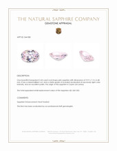 2.60 Ct. Pink Sapphire from Ceylon (Sri Lanka) Appraisal