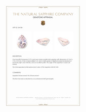 3.79 Ct. Purplish Pink Sapphire from Ceylon (Sri Lanka) Appraisal