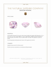 2.06 Ct. Purplish Pink Sapphire from Ceylon (Sri Lanka) Appraisal