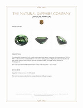 6.05 Ct. Bluish Green Sapphire from Madagascar Appraisal