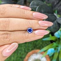 1.08 Ct. Blue Sapphire from Madagascar Life Style