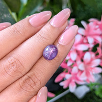 8.88 Ct. Purple Star Sapphire from Ceylon (Sri Lanka) Life Style