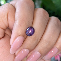 3.75 Ct. Purple Star Sapphire from Ceylon (Sri Lanka) Life Style