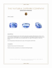 2.62 Ct. Blue Sapphire from Ceylon (Sri Lanka) Appraisal