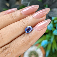 1.56 Ct. Purplish Blue Sapphire from Ceylon (Sri Lanka) Life Style