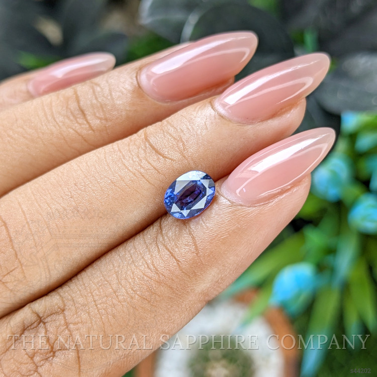 1.56 Ct. Purplish Blue Sapphire from Ceylon (Sri Lanka)