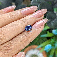 1.61 Ct. Blue Sapphire from Madagascar Life Style