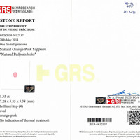 1.35 Ct. Padparadscha Sapphire from Ceylon (Sri Lanka) Scan Report