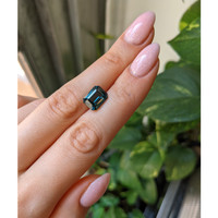 5.68 Ct. Bluish Green Sapphire from Madagascar Life Style