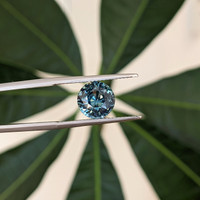 3.52 Ct. Greenish Blue Sapphire from Madagascar Life Style